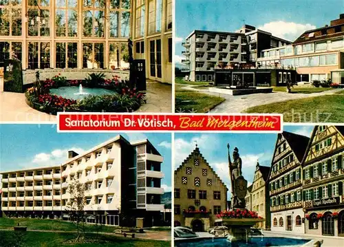 AK / Ansichtskarte Bad Mergentheim Sanatorium Dr Voetisch Marktplatz Kat. Bad Mergentheim