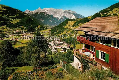 AK / Ansichtskarte Schruns Vorarlberg Haus Kessler mit Golm Zimba und Bartholomaeberg Kat. Schruns