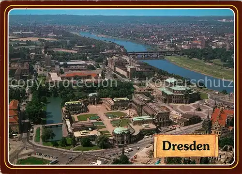 AK / Ansichtskarte Dresden Fliegeraufnahme Altstadt Kat. Dresden Elbe