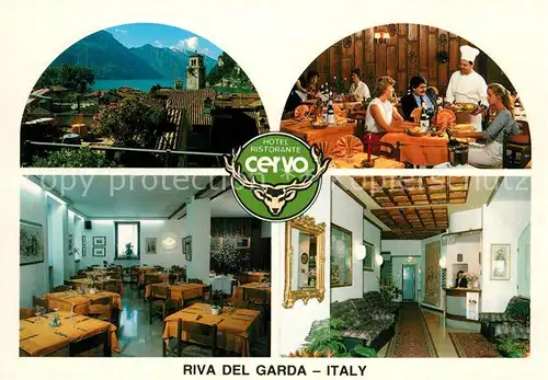AK / Ansichtskarte Riva del Garda Hotel Ristorante Cervo Gastraeume Rezeption Kat. 