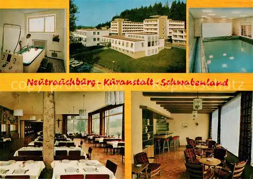 AK / Ansichtskarte Neutrauchburg Kurklinik Schwabenland Hallenbad Speisesaal Bar Kat. Isny im Allgaeu