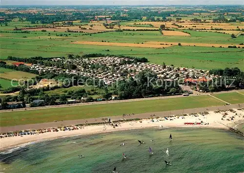 AK / Ansichtskarte Kalifornien Ostseebad Camping Ferienpark Fliegeraufnahme