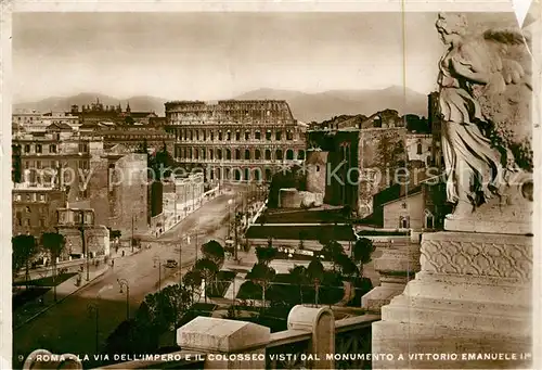 AK / Ansichtskarte Roma Rom Via dell Impero Il Colosseo Monument Vittorio Emanuele II Kat. 