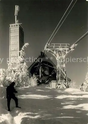 AK / Ansichtskarte Oberwiesenthal Erzgebirge Fichtelberghaus Schwebebahn Bergstation Kat. Oberwiesenthal