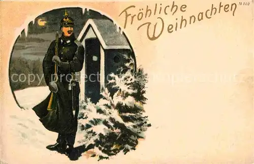 AK / Ansichtskarte Militaria Weihnachten Silvester Froehliche Weihnachten WK1 Kuenstlerkarte 