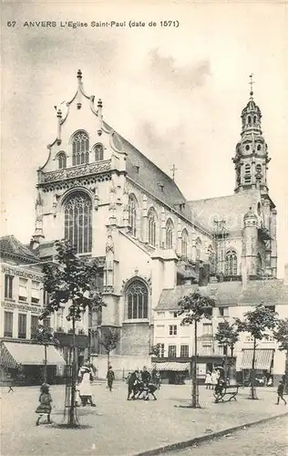 AK / Ansichtskarte Anvers Antwerpen Eglise Saint Paul Kat. 