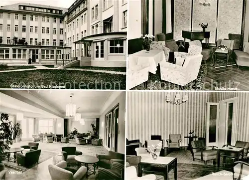 AK / Ansichtskarte Bad Kissingen Saale Sanatorium Musikzimmer Vestibuel Rauch Salon Kat. Bad Kissingen