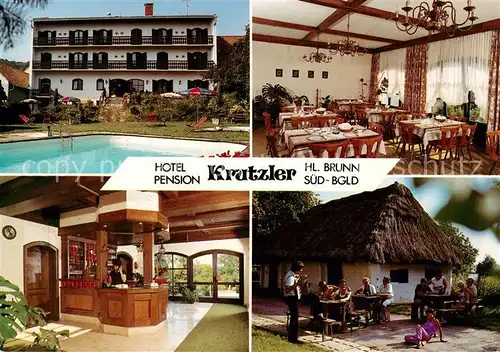 AK / Ansichtskarte Heiligenbrunn Hotel Pension Krutzler Swimmingpool Restaurant Rezeption Huettengaudi Kat. Heiligenbrunn
