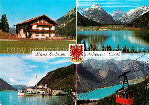 AK / Ansichtskarte Achensee Haus Seeblick Panorama Schiffsanlegestelle Seilbahn Kat. Eben am Achensee