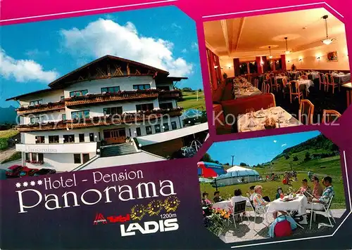 AK / Ansichtskarte Ladis Hotel Pension Panorama Speisesaal Terrasse Kat. Ladis