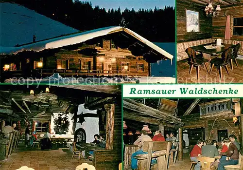 AK / Ansichtskarte Ramsau Dachstein Steiermark Ramsauer Waldschenke Gastraeume Bar Kat. Ramsau am Dachstein