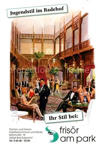 AK / Ansichtskarte Bad Salzschlirf Jugendstil im Badehof Kat. Bad Salzschlirf