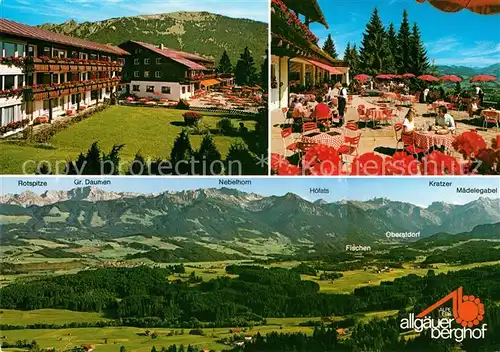 AK / Ansichtskarte Sonthofen Oberallgaeu Hotel Allgaeuer Berghof mit Alpe Eck Panorama Kat. Sonthofen