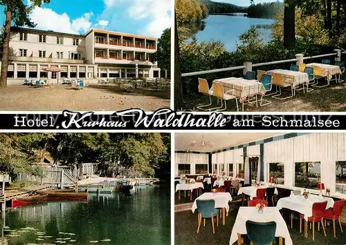 AK / Ansichtskarte Moelln Lauenburg Hotel Kurhaus Waldhalle am Schmalsee Speisesaal Terrasse Kat. Moelln