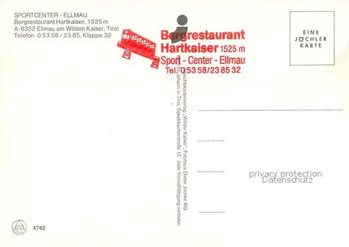 AK / Ansichtskarte Ellmau Tirol Restaurant Hartkaiser Fliegeraufnahme Kat. Ellmau