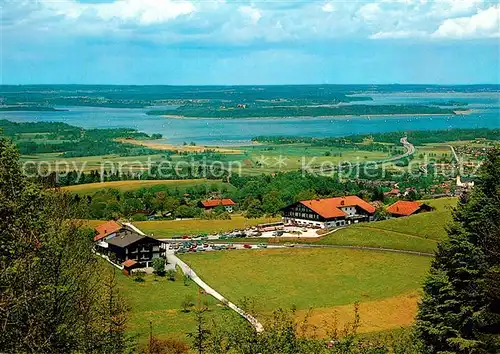 AK / Ansichtskarte Bernau Chiemsee mit Saiserhof und Saiseralm und Herreninsel Kat. Bernau a.Chiemsee