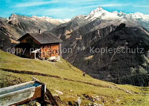 AK / Ansichtskarte Penkenhaus  Alpengasthaus mit Brandbergkolm und Ahornspitze Kat. Finkenberg