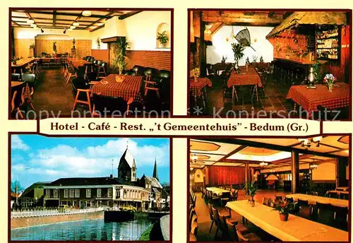 AK / Ansichtskarte Bedum Hotel Cafe t Gemeentehuis Gastraeume Kat. Bedum