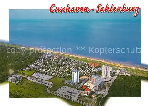 AK / Ansichtskarte Cuxhaven Sahlenburg Nordseebad Fliegeraufnahme