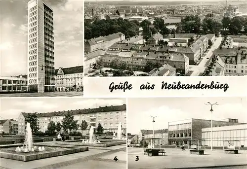 AK / Ansichtskarte Neubrandenburg Panorama Hochhaus Karl Marx Platz Kat. Neubrandenburg