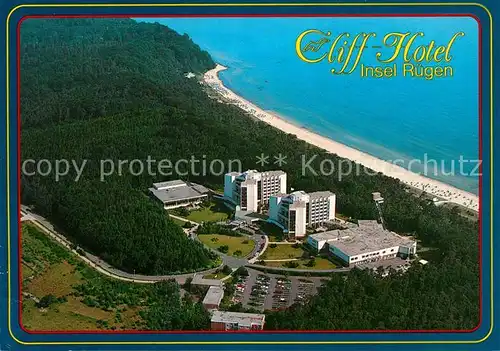 AK / Ansichtskarte Insel Ruegen Fliegeraufnahme Cliff Hotel Kat. Bergen