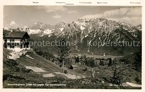 AK / Ansichtskarte Kranzberghaus Berghaus gegen Karwendelgebirge Serie Deutsche Heimatbilder Kat. Schwaz