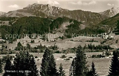 AK / Ansichtskarte Wertach Landschaftspanorama mit Sorgschrofen und Gaishorn Allgaeuer Alpen Kat. Wertach