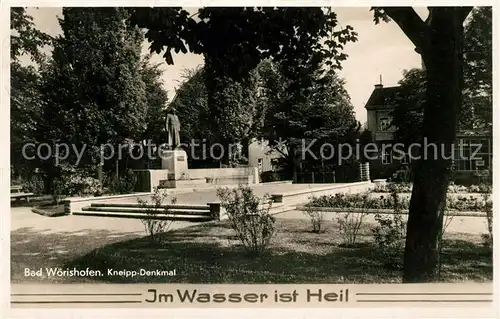 AK / Ansichtskarte Bad Woerishofen Kneipp Denkmal Kat. Bad Woerishofen