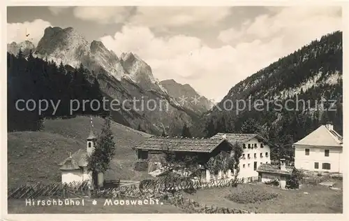 AK / Ansichtskarte Hirschbuehel Mooswacht Bergdorf mit Kapelle Alpenpanorama Kat. Weissbach bei Lofer