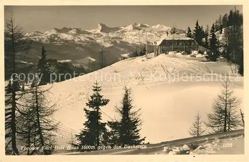 AK / Ansichtskarte Tauplitz Theodor Karl Holl Haus gegen den Dachstein Winterpanorama Kat. Tauplitz