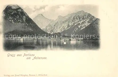 AK / Ansichtskarte Pertisau Achensee Blick ueber den See zu den Alpen Kat. Eben am Achensee