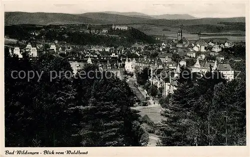 AK / Ansichtskarte Bad Wildungen Panorama Blick vom Waldhaus Kat. Bad Wildungen