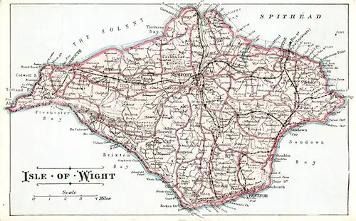 AK / Ansichtskarte Isle of Wight UK Map of the island