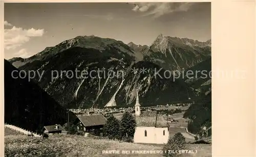 AK / Ansichtskarte Finkenberg Tirol Ortsmotiv mit Kirche Zillertal Alpenpanorama Kat. Finkenberg