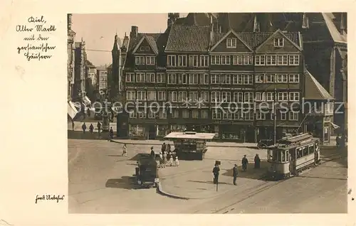 AK / Ansichtskarte Strassenbahn Kiel Alter Markt  Kat. Strassenbahn