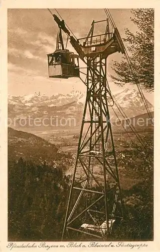 AK / Ansichtskarte Seilbahn Pfaender Bregenz Rheintal Saentisgruppe  Kat. Bahnen