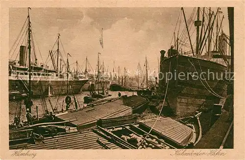 AK / Ansichtskarte Schiffe Ships Navires Hamburg Kuhwaerder Hafen 