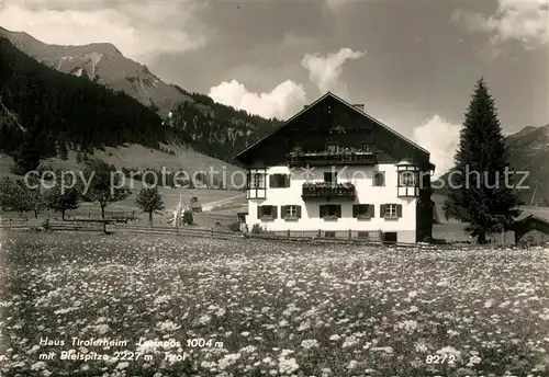 AK / Ansichtskarte Lermoos Tirol Haus Tirolerheim Bleispitze Kat. Lermoos