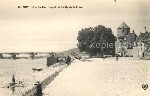 AK / Ansichtskarte Nevers Nievre La Tour Goguin et les Quais de Loire Kat. Nevers