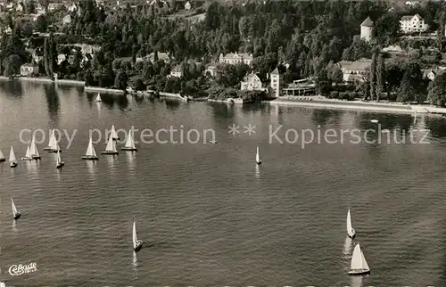 AK / Ansichtskarte ueberlingen Bodensee Fliegeraufnahme mit Kurpark und Kurhalle Kat. ueberlingen