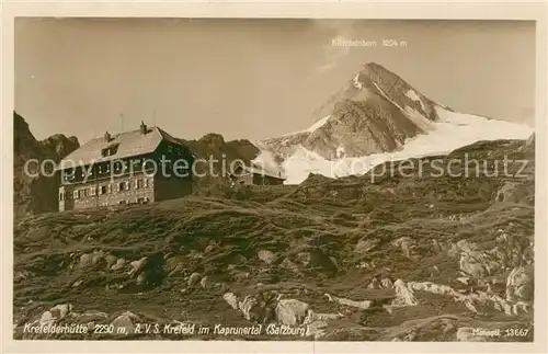 AK / Ansichtskarte Krefelder Huette im Kaprunertal mit Kitzsteinhorn Kat. Kaprun