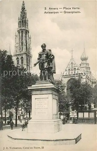 AK / Ansichtskarte Anvers Antwerpen Place Verte Kat. 