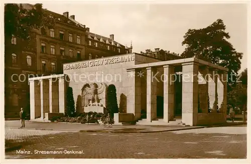 AK / Ansichtskarte Mainz Rhein Stresemann Denkmal