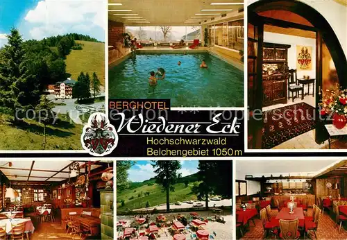 AK / Ansichtskarte Wieden Schwarzwald Berghotel Wiedener Eck Belchen Kat. Wieden