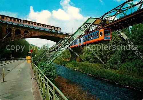 AK / Ansichtskarte Wuppertal Sonnborner Bruecke Schwebebahn Kat. Wuppertal