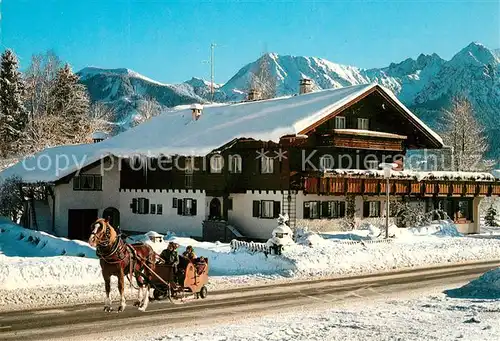 AK / Ansichtskarte Obermaiselstein Gaestehaus Cafe Rapp Winterlandschaft Kat. Obermaiselstein