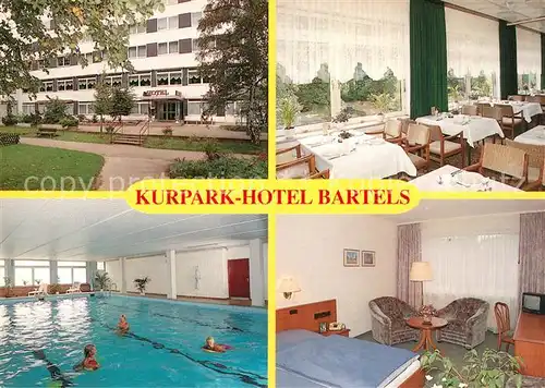 AK / Ansichtskarte Bad Gandersheim Kurpark Hotel Bartels Schwimmbad Kat. Bad Gandersheim