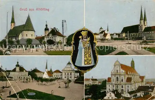 AK / Ansichtskarte Altoetting Kapellplatz Gnadenkapelle St Magdalena Wallfahrtskirche Gnadenbild Kat. Altoetting