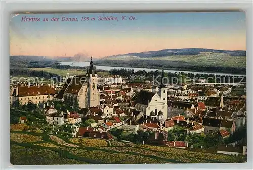 AK / Ansichtskarte Krems Donau Stadtpanorama mit Kirche Kat. Krems an der Donau