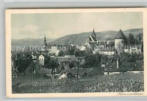 AK / Ansichtskarte Krems Donau Ortsansicht mit Kirche Turm Kat. Krems an der Donau